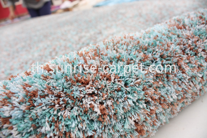 Microfiber Shaggy Space Dyed Yarn Rug